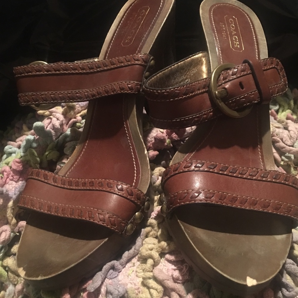 Coach heeled sandals!!